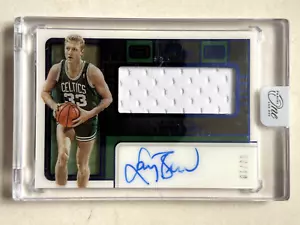 2022-23 Panini One And One Larry Bird Jumbo Jersey Blue Auto 01/35 1/1 Encased - Bild 1 von 2