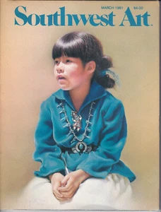 Southwest Art Magazine March 1981 Collectors Native American Cover Vintage  - Picture 1 of 2