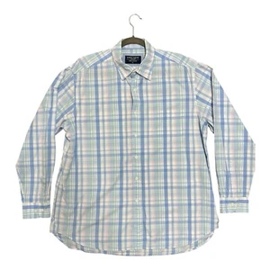 Men’s Joseph Turner Yorkshire Shirt Long Sleeve Size XL Check Blue/Pink/Green - Picture 1 of 11
