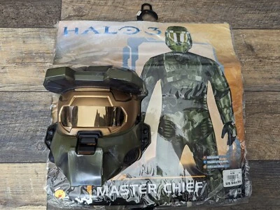 Halo Adult Standard Size Costume w/ Vacuform Mask 2008 HAS CUTS for Pockets - Photo 1/4