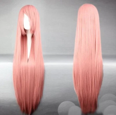 Pelucas completas súper largas de 100 cm disfraz de disfraces Halloween pelo anime ondulado recto Foto 1 de 2