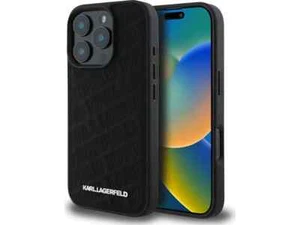 Genuine Karl Lagerfeld Quilted Metal Logo Impact Case Apple iPhone 16 Pro Max - Picture 1 of 6