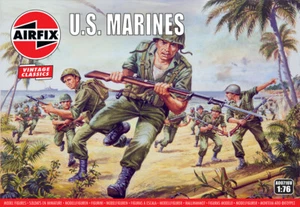 Vintage Classic: Us Marines 1:76 Figure Plastic Model Kit AIRFIX - Foto 1 di 2