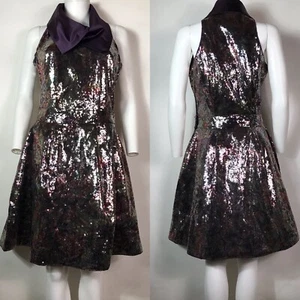 Vtg Vivienne Westwood Purple Sequin Dress M - Picture 1 of 11