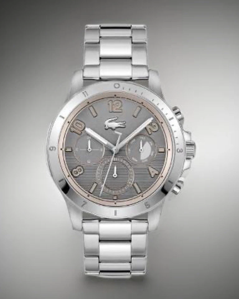 Мужские многофункциональные часы Lacoste Topspin серый циферблат нержавеющая сталь новые в коробке 2011122 - Изображение 1 из 1