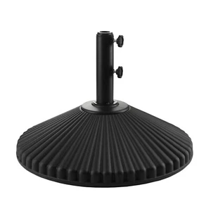 100 libras soporte base para paraguas de patio con perno de 2 asas negro relleno arena/agua - Imagen 1 de 8