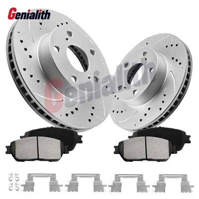Front Drilled Disc Rotors & Brake Pads Kit For Toyota Tacoma 2005 - 2015 5 Lug - Изображение 1 из 4