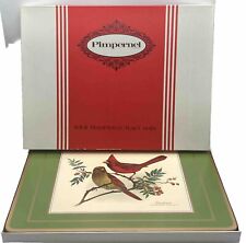 VTG Boxed Set Of Four Pimpernel Traditional Placemats Cork Backed Song Birds