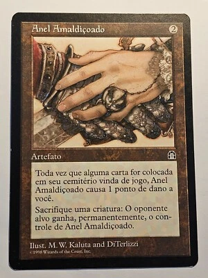 Jinxed Ring●Stronghold●MTG●PORTUGUESE●RARE●1998●NM●1818 - Image 1 of 2