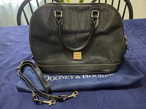 Dooney & Bourke 'Zip Zip' Satchel In Black Pebble Grain Leather - Picture 1 of 18