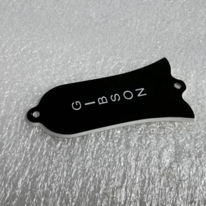 Guitar Scratch Plate Fits Gibson LP 'Gibson' TRUSS ROD COVER PLATE , 2Ply Black - Picture 1 of 6