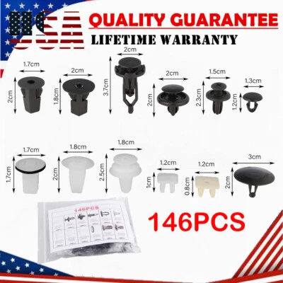Kit de retención de coche con clip para panel de moldura de parachoques capó de puerta guardabarros 146 piezas para Toyota Lexus Foto 1 de 4
