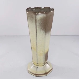 Frankoma Pottery Plainsman Vase 38 Octagonal Desert Gold *Chipped* - Picture 1 of 9