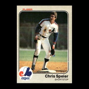 Chris Speier 1983 Fleer Montreal Expos #298 NM Vintage!