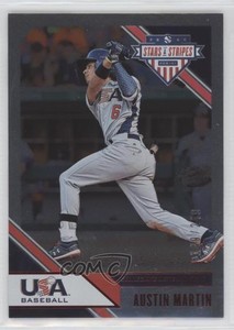 2020 Panini USA Baseball Stars & Stripes Longevity Ruby /249 Austin Martin #6