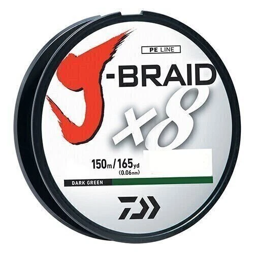 Daiwa J-braid X8 Filler Spool 150m Dark Green 15 Lb. Test