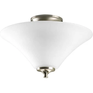 Progress P3855-09 Joy 2 Light 13 inch Brushed Nickel Semi-Flush Mount - Picture 1 of 1