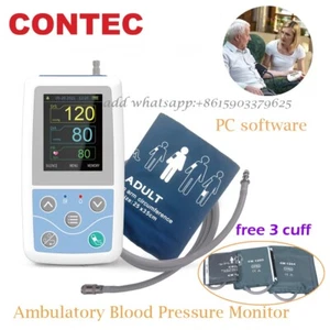 24h NIBP Holter Ambulatory Blood Pressure Monitor+PC Software,free 3 cuffs - Picture 1 of 12