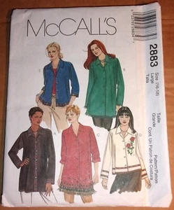 Vintage McCALL'S Misses' Shirt Nähmuster 2883 UNGESCHNITTEN Größe LARGE (16 - 18) - Bild 1 von 2