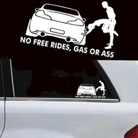 No Free Rides Gas Or *** Funny Car Vinyl Sticker Decal For Window Bumper Panel