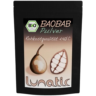 LUNATIC Bio Baobab Pulver 1kg - Rohkostqualität