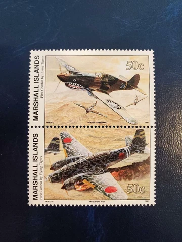 MARSHALL ISLANDS WW2 WWII Commem #294-295 First Combat by Flying Tigers MNH Cover
