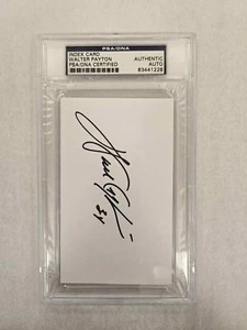 Walter Payton SIGNED Index Card PSA/DNA CERTIFIED - Picture 1 of 2