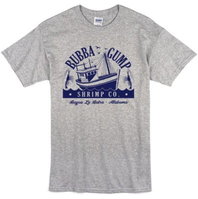 Bubba Gump Shrimp Co T-shirt - Retro Forest Gump Tee - Film Movie 90s Men Ladies - Image 1 of 2