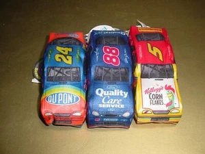 Terry Labonte 5 Dale Jarrett 88 Jeff Gordon 24 Speedie NASCAR Beanie Bags Racers - Picture 1 of 1