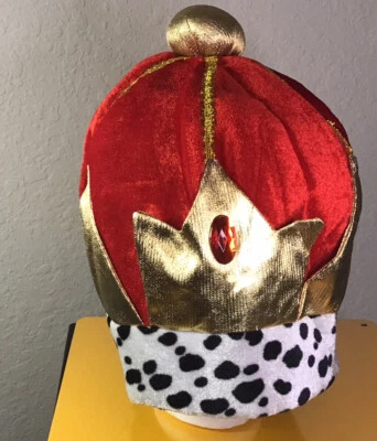 King Crown Hat Fancy Dress Masquerade Stage Show Prom Dress Up OSFM Halloween - Imagem 1 de 4