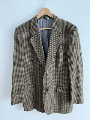 Blazer Abrigo Deportivo Vintage Aquascutum Lana Espiga A Cuadros Lujo Hecho en EE. UU. Foto 1 de 4