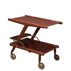 Vintage Servierwagen Laminat Messing Italien der 60er Jahre Originell - Bild 1 von 8