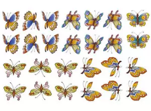 Calcomanías de cerámica vibrantes sobreesmaltadas de mariposas - Imagen 1 de 1