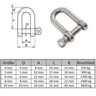 Schäkel Karabiner Sicherung Befestigung Drahtseil Schäkel Verbinder Edelstahl V2