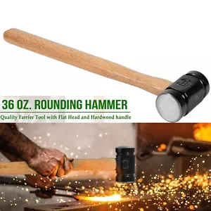 61B 36oz Steel Blacksmith Rounding Forging Hammer Handmade Farrier Forge Tool - Picture 1 of 13