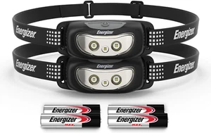 2-Pack LED Headlamps – Water Resistant, Bright, Batteries Included - Picture 1 of 12