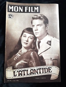 MON FILM N°198 06/1950 MARIA MONTEZ JEAN PIERRE AUMONT L'ATLANTIDE CINEMA 791 - Bild 1 von 1