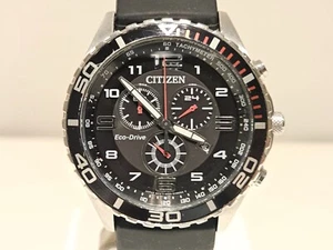 RETRO SPORT STEEL CHRONOGRAPH MEN'S QUARTZ WATCH "CITIZEN"ECO-DRIVE H500-S094542 - Picture 1 of 12