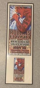 HENRY ROLLINS Band POSTER LIMITED SIGNED FRAMED Wood Black Flag Rare Flyer Bonus - Picture 1 of 1