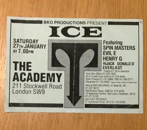 ICE T Hijack Donald D Spin Masters Flyer Handbill 1990 Rap Hip Hop Golden Era - Imagen 1 de 5