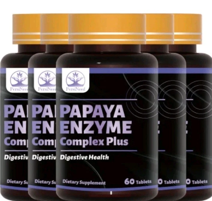Enzima de papaya masticable 60 pestañas de fuerza completa calidad GMP Kosher salud digestiva Foto 1 de 1