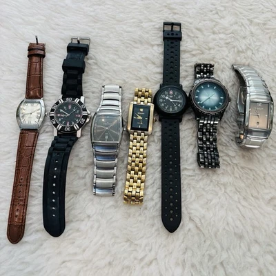 Mixed Lot Of 7 Gruen Skagen Swiss Army Etc. Men’s Watches - Image 1 of 4