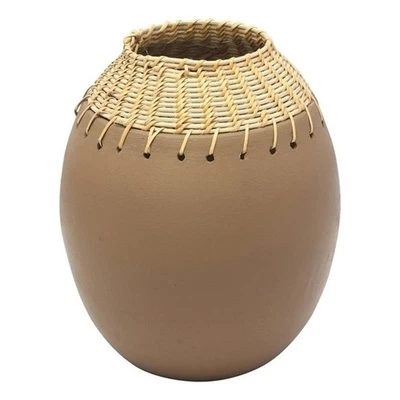 Jarrón de terracota natural de transición moderno hecho a mano Pemberly Row Foto 1 de 4