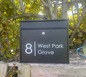 Personalised Post Box Large Letter Mail Box Steel Lockable Wall Mount - Picture 1 of 2