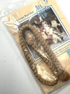 2A Curly crepe Wool Doll Hair Roving Vintage Tight Braid natural blonde - Picture 1 of 4
