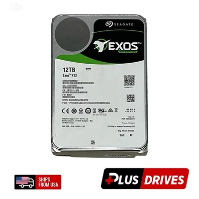Seagate Exos X12 12TB SAS 3.5" 12Gbps 512e/4Kn 7.2K RPM 256MB Enterprise Drive - Image 1 of 4