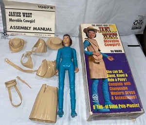 VINTAGE! Marx Janice West Movable Cowgirl Complete W/ Original Box & Accessories - Picture 1 of 12