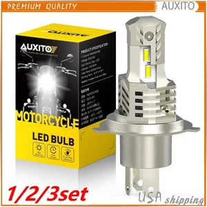 1/2set H4 9003 AUXITO Bulb LED White Low Beam High Motorcycle Headlight Bright - Picture 1 of 21