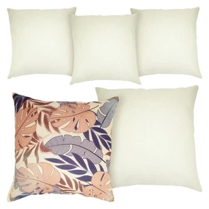 5 Pack 20x20 Sublimation Pillow Covers Blank, Linen Case with Invisible Zipper - Picture 1 of 6