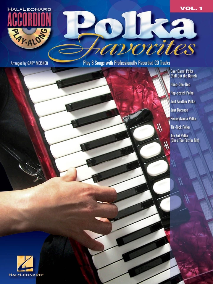 Polka Favorites Accordion Play-Along Vol 1 Sheet Music 8 Songs Book CD Pack - Image 1 of 1